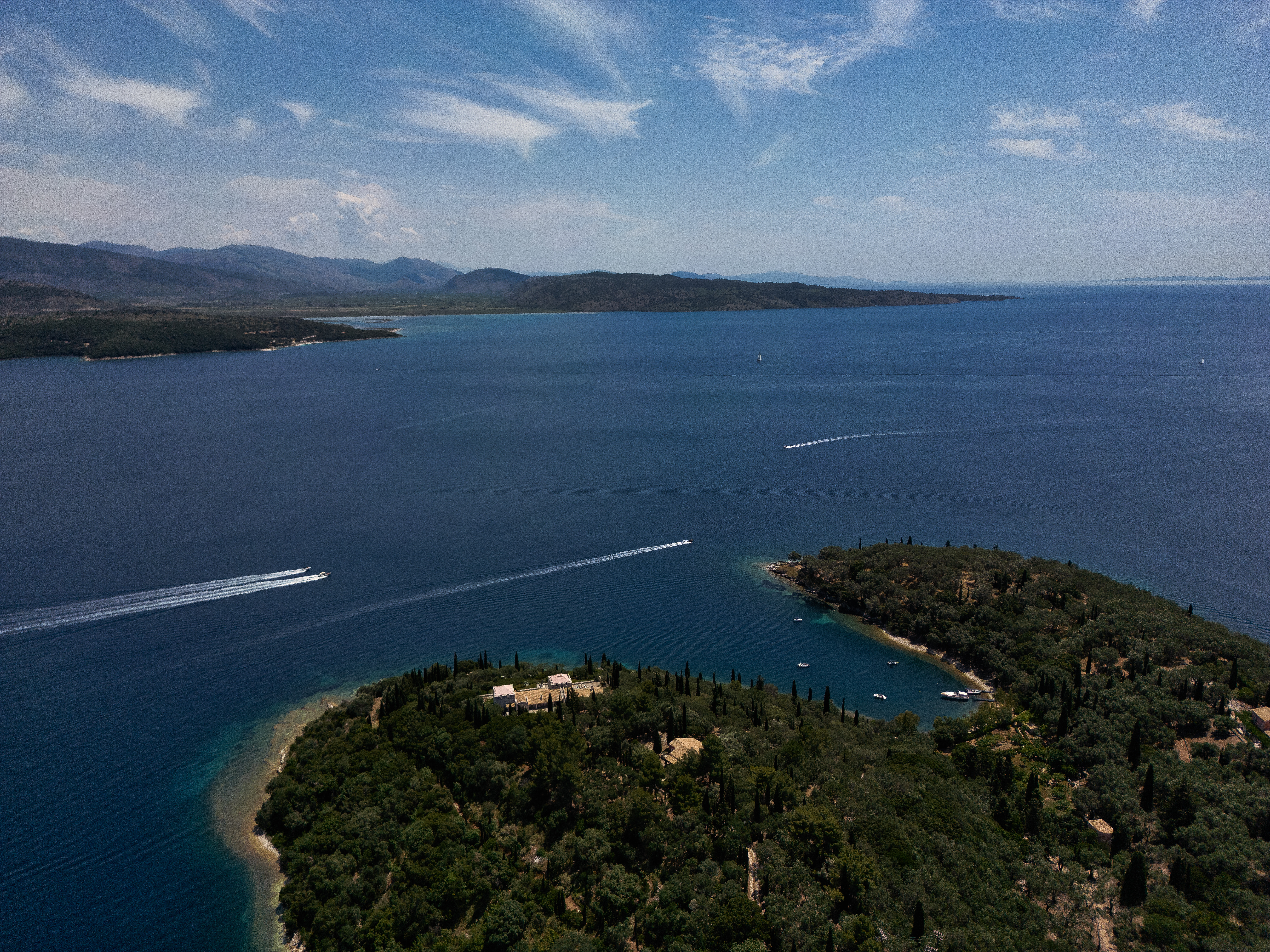 Arial view of the villa